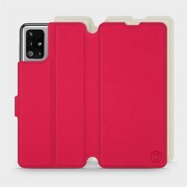 Etui Soft Touch do Samsung Galaxy M51 - wzór Żywa czerwień z platyną