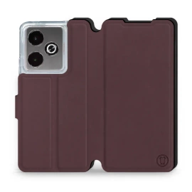 Etui Soft Touch do Realme GT 7T - wzór Matowy burgund z czernią