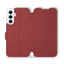 Etui Soft Touch do Samsung Galaxy M34 5G - wzór Zachodząca czerwień z platyną