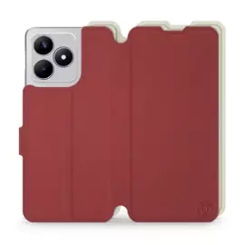 Etui Soft Touch do Realme C53 - wzór Zachodząca czerwień z platyną