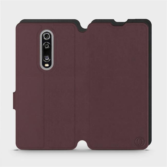 Etui Soft Touch do Xiaomi Mi 9T - wzór Matowy burgund z czernią