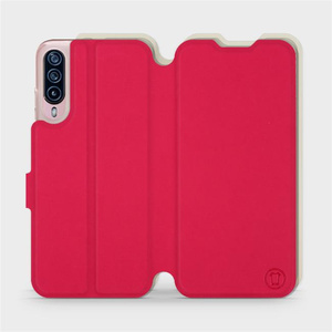 Etui Soft Touch do HTC Desire 22 Pro - wzór Żywa czerwień z platyną