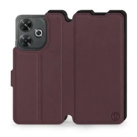 Etui Soft Touch do Xiaomi Redmi 13 - wzór Matowy burgund z czernią