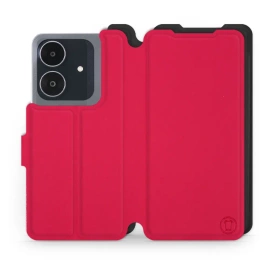 Etui Soft Touch do Realme Note 60 - wzór Żywa czerwień z czernią