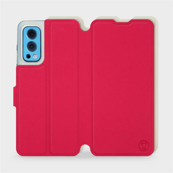 Etui Soft Touch do OnePlus Nord 2 5G - wzór Żywa czerwień z platyną