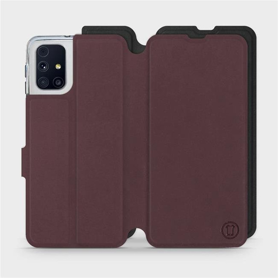 Etui Soft Touch do Samsung Galaxy M31s - wzór Matowy burgund z czernią