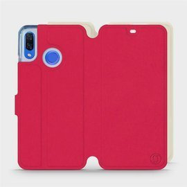 Etui Soft Touch do Huawei Nova 3 - wzór Żywa czerwień z platyną