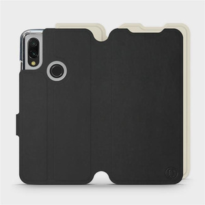 Etui Soft Touch do Xiaomi Redmi 7 - wzór Satynowa czerń z platyną