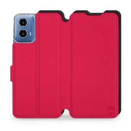 Etui Soft Touch do Motorola Moto G34 5G - wzór Żywa czerwień z czernią