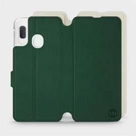 Etui Soft Touch do Samsung Galaxy A20e - wzór Miejska zieleń z platyną