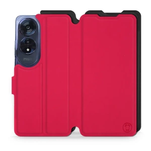 Etui Soft Touch do OPPO A60 - wzór Żywa czerwień z czernią