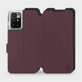 Etui Soft Touch do Xiaomi Redmi 10 - wzór Matowy burgund z czernią