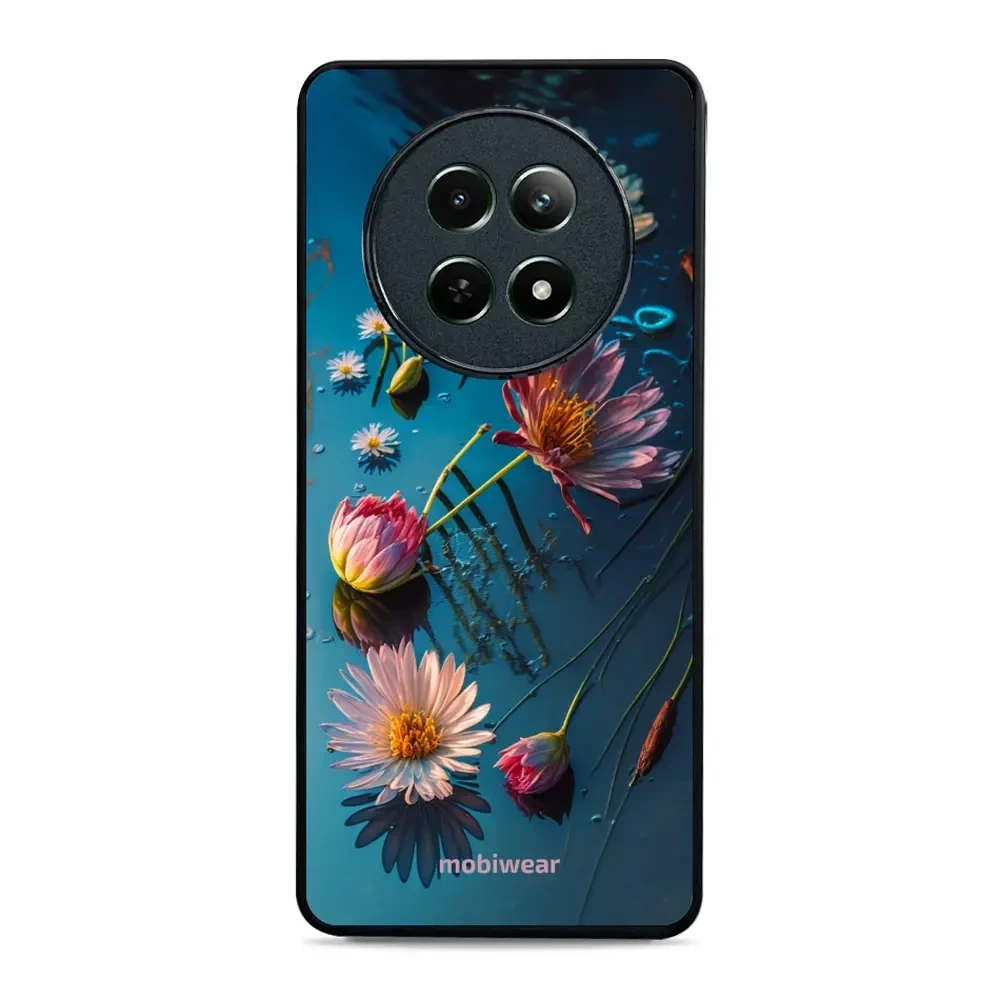 Mobiwear Glossy Case, Handyhülle, Geräteschutz, stilvolle Grafik, sicheres Gehäuse, Blau-Blumig
