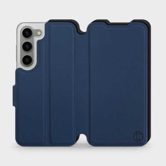Etui Soft Touch do Samsung Galaxy S23 - wzór Głęboki granat z czernią