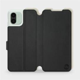 Etui Soft Touch do Xiaomi Redmi A1 - wzór Satynowa czerń z platyną