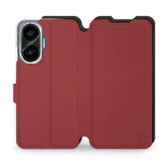 Etui Soft Touch do Xiaomi POCO F7 - wzór Zachodząca czerwień z czernią