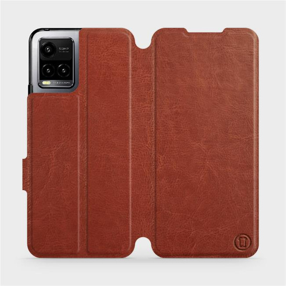 Etui do Vivo Y21S - wzór Brown&Orange