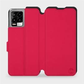 Etui Soft Touch do Realme 8 - wzór Żywa czerwień z czernią