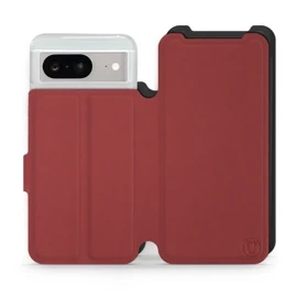 Etui Soft Touch do Google Pixel 8 - wzór Zachodząca czerwień z czernią