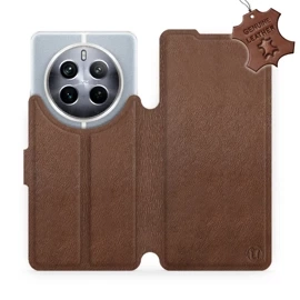 Etui ze skóry naturalnej do Realme 12 Pro Plus 5G - wzór Brown Leather