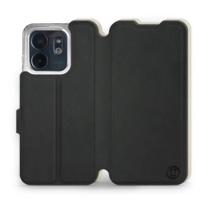 Etui Soft Touch do Infinix Smart 9 - wzór Satynowa czerń z platyną