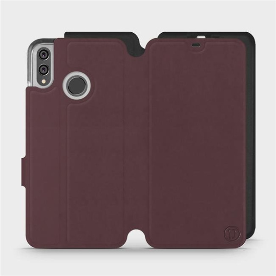 Etui Soft Touch do Huawei Honor 8X - wzór Matowy burgund z czernią