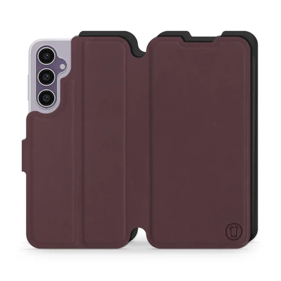 Etui Soft Touch do Samsung Galaxy S23 FE - wzór Matowy burgund z czernią