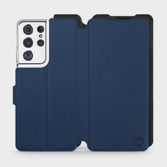 Etui Soft Touch do Samsung Galaxy S21 Ultra - wzór Głęboki granat z czernią