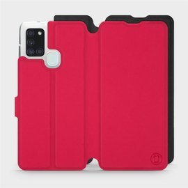 Etui Soft Touch do Samsung Galaxy A21S - wzór Żywa czerwień z czernią