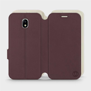Etui Soft Touch do Samsung Galaxy J3 2017 - wzór Matowy burgund z platyną