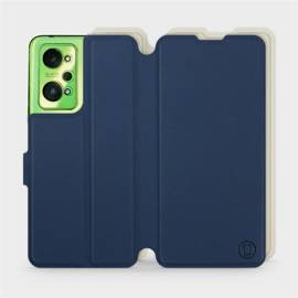Etui Soft Touch do Realme GT Neo 2 - wzór Głęboki granat z platyną