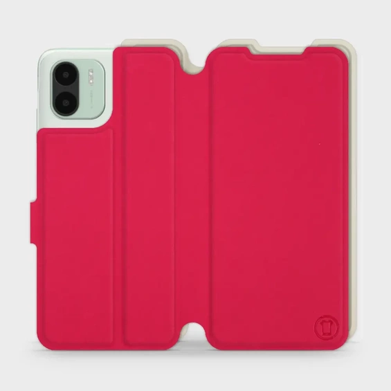 Etui Soft Touch do Xiaomi Redmi A2 - wzór Żywa czerwień z platyną