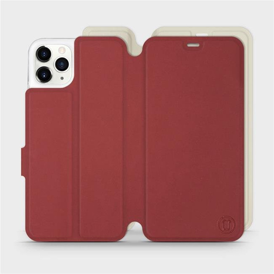 Etui Soft Touch do Apple iPhone 11 Pro Max - wzór Zachodząca czerwień z platyną