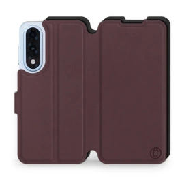 Etui Soft Touch do OnePlus Nord 5 - wzór Matowy burgund z czernią