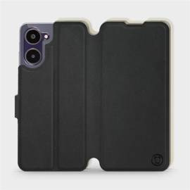 Etui Soft Touch do Realme 10 - wzór Satynowa czerń z platyną