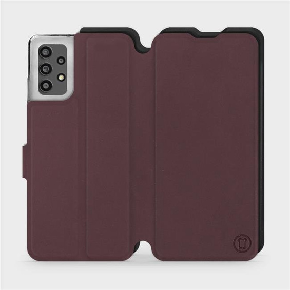Etui Soft Touch do Samsung Galaxy A32 4g - wzór Matowy burgund z czernią