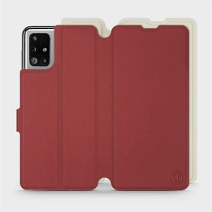 Etui Soft Touch do Samsung Galaxy M51 - wzór Zachodząca czerwień z platyną