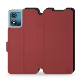 Etui Soft Touch do Motorola Moto E13 - wzór Zachodząca czerwień z czernią