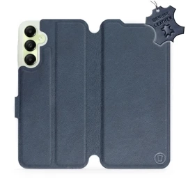Etui ze skóry naturalnej do Samsung Galaxy A05s - wzór Blue Leather