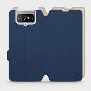 Etui Soft Touch do Asus Zenfone 7 ZS670KS - wzór Głęboki granat z platyną