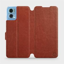 Etui do Motorola Moto E22 - wzór Brown&Orange