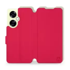 Etui Soft Touch do OnePlus Nord CE 3 Lite 5G - wzór Żywa czerwień z platyną