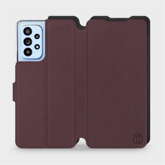 Etui Soft Touch do Samsung Galaxy A53 5G - wzór Matowy burgund z czernią