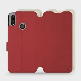 Etui Soft Touch do Huawei P Smart 2019 - wzór Zachodząca czerwień z platyną