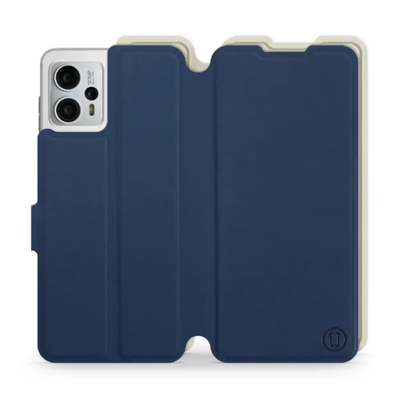 Etui Soft Touch do Motorola Moto G23 - wzór Głęboki granat z platyną
