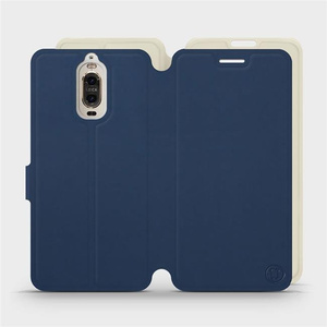 Etui Soft Touch do Huawei Mate 9 Pro - wzór Głęboki granat z platyną