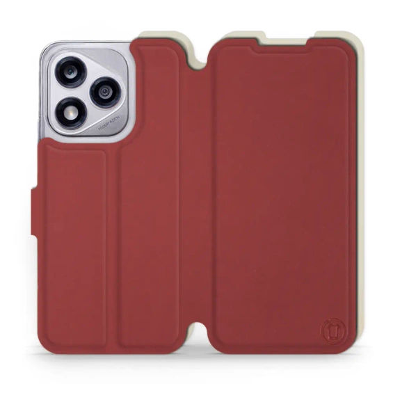 Etui Soft Touch do Huawei Honor 400 Lite - wzór Zachodząca czerwień z platyną