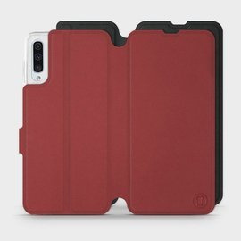 Etui Soft Touch do Samsung Galaxy A50 - wzór Zachodząca czerwień z czernią