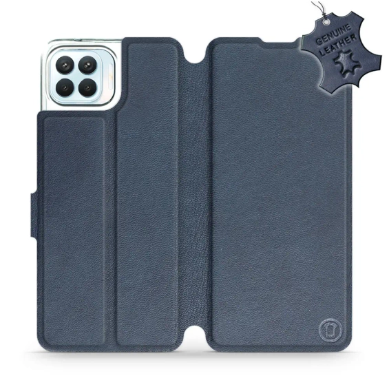 Etui ze skóry naturalnej do OPPO Reno 4 Lite - wzór Blue Leather