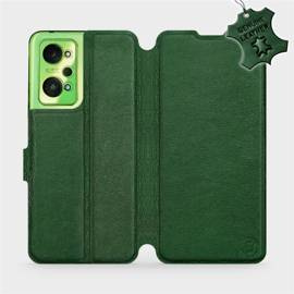 Etui ze skóry naturalnej do Realme GT Neo 2 - wzór Green Leather